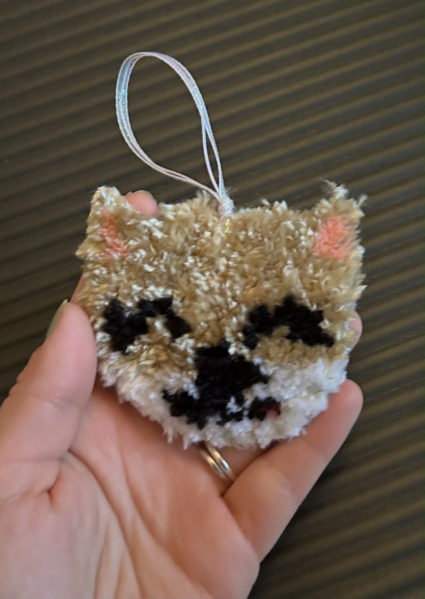 *Tufted White & Tan Dog*